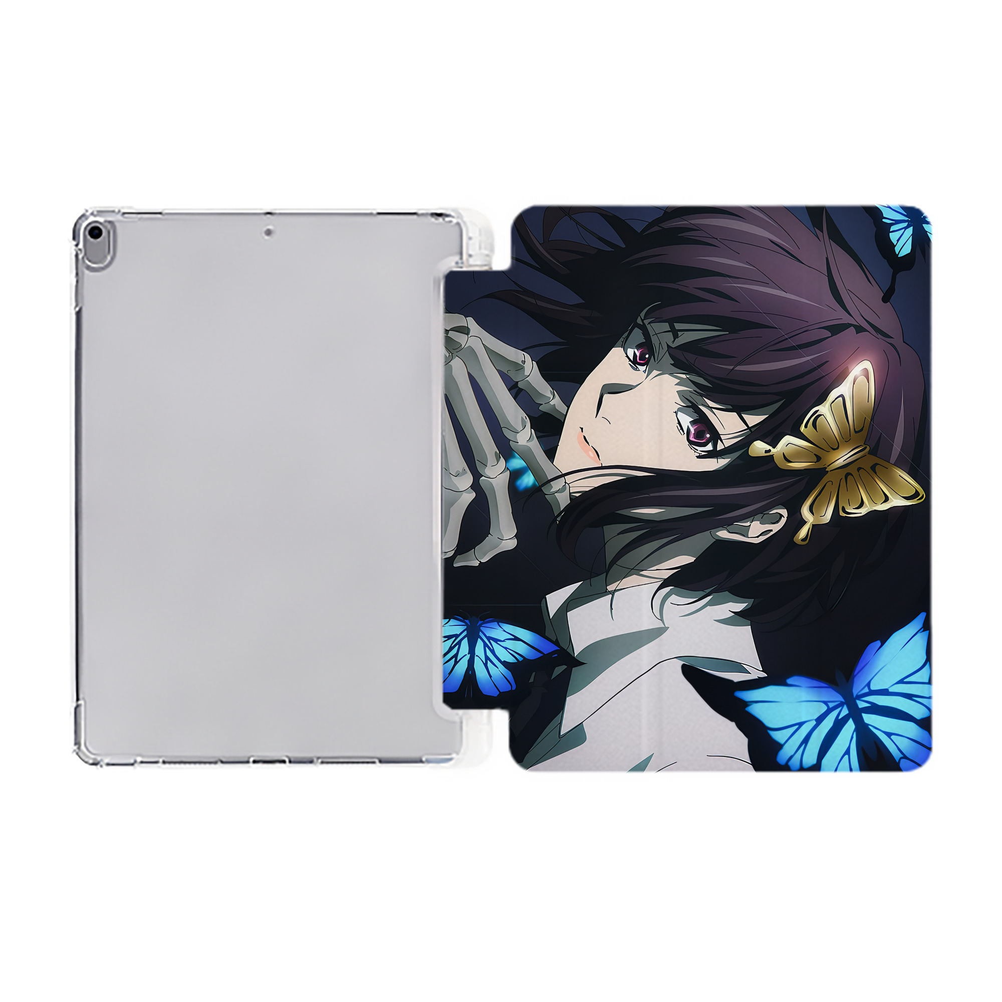 （画像用） 文豪ストレイドッグス Bungo Stray Dogs IPad ケース ペン収納付き 三つ折りスタンド PUレザー×シリコン 対応機種9.5/10.5/10.9インチ
